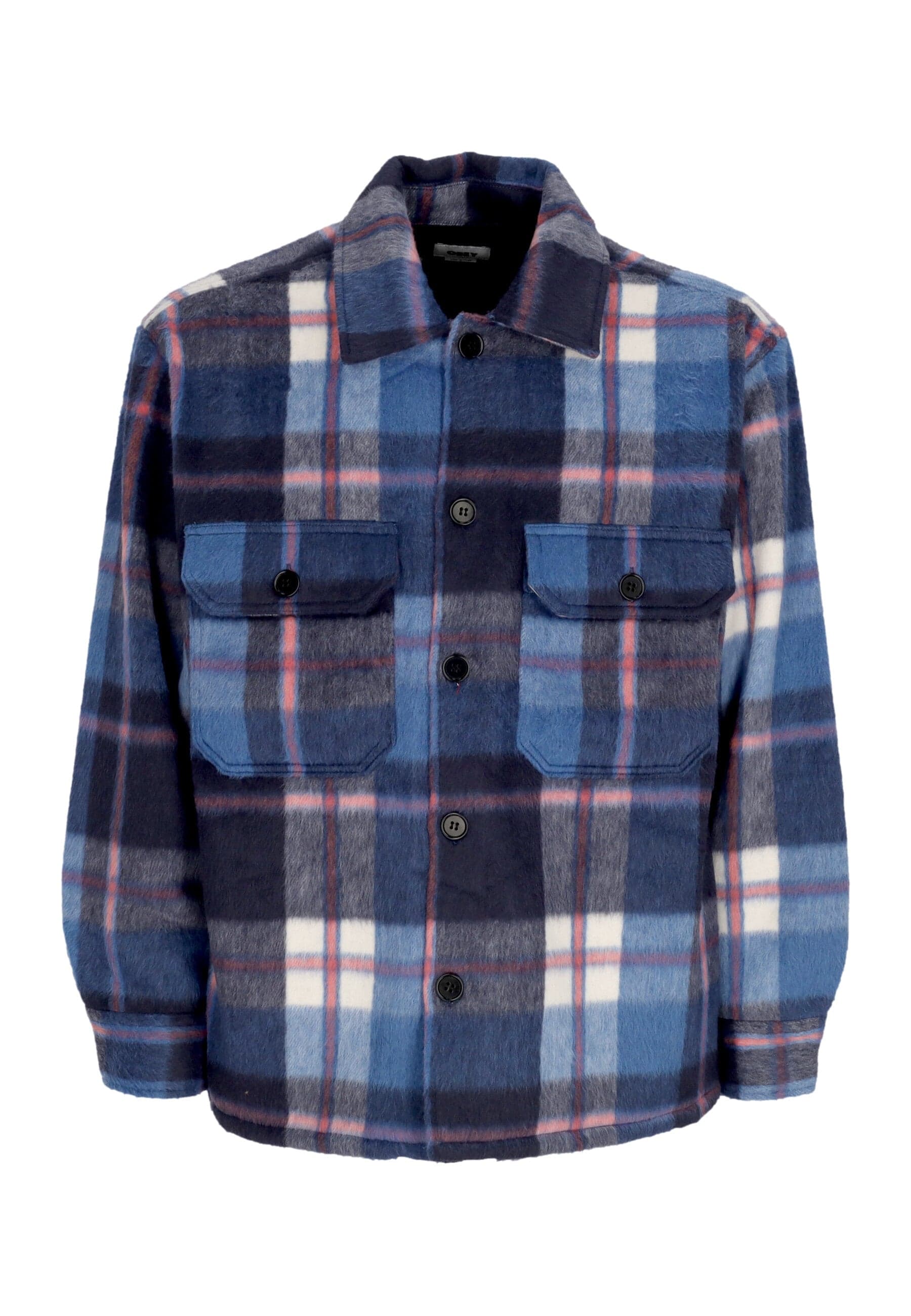 OBEY Camicia Imbottita Uomo Stanton Shirt Jacket Academy Navy/multi da uomo in Camicie casual Drestige - Casamassima, commercioVirtuoso.it