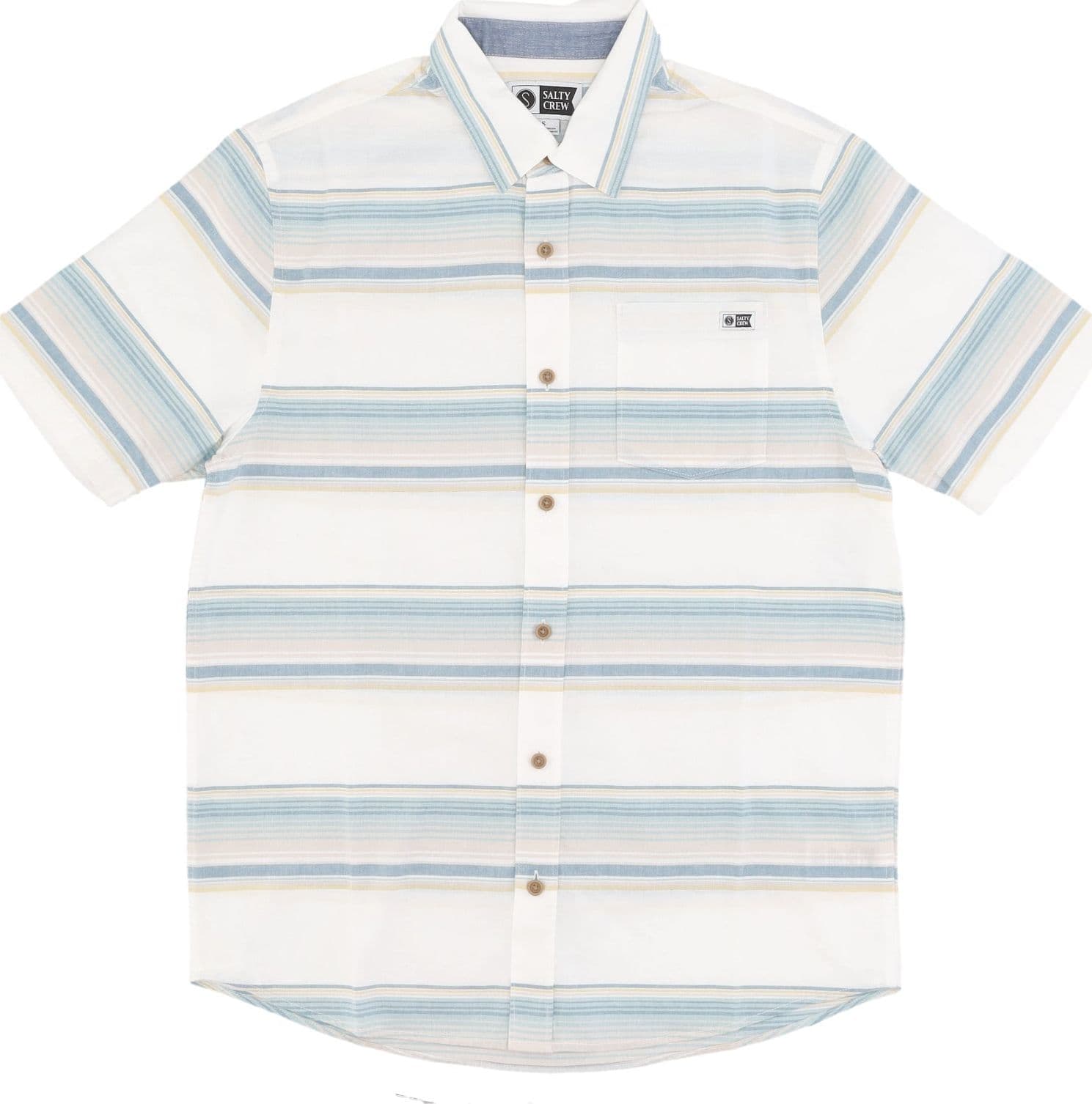 SALTY CREW Camicia Manica Corta Uomo Cortes Woven Off White da uomo in Camicie casual Drestige - Casamassima, commercioVirtuoso.it