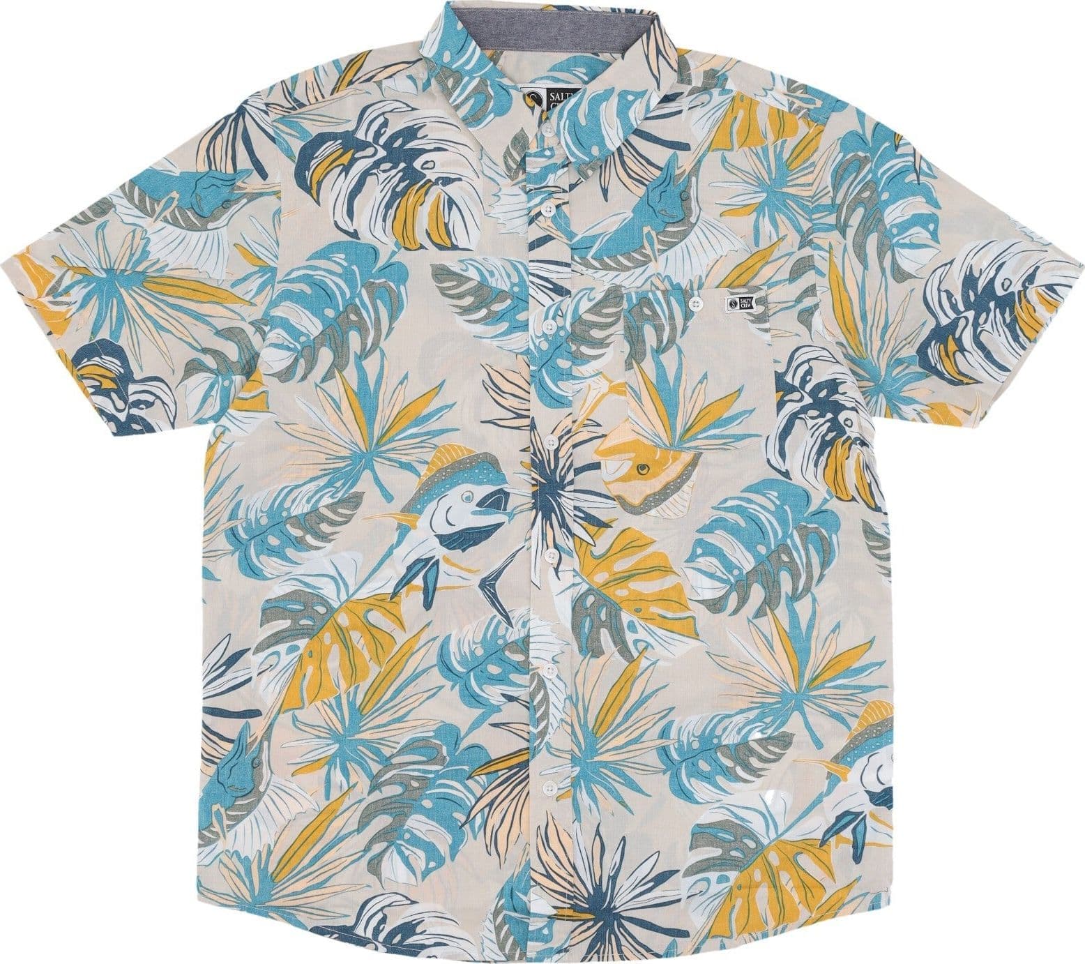 SALTY CREW Camicia Manica Corta Uomo Large Kine Woven Shirt Natural da uomo in Camicie casual Drestige - Casamassima, commercioVirtuoso.it