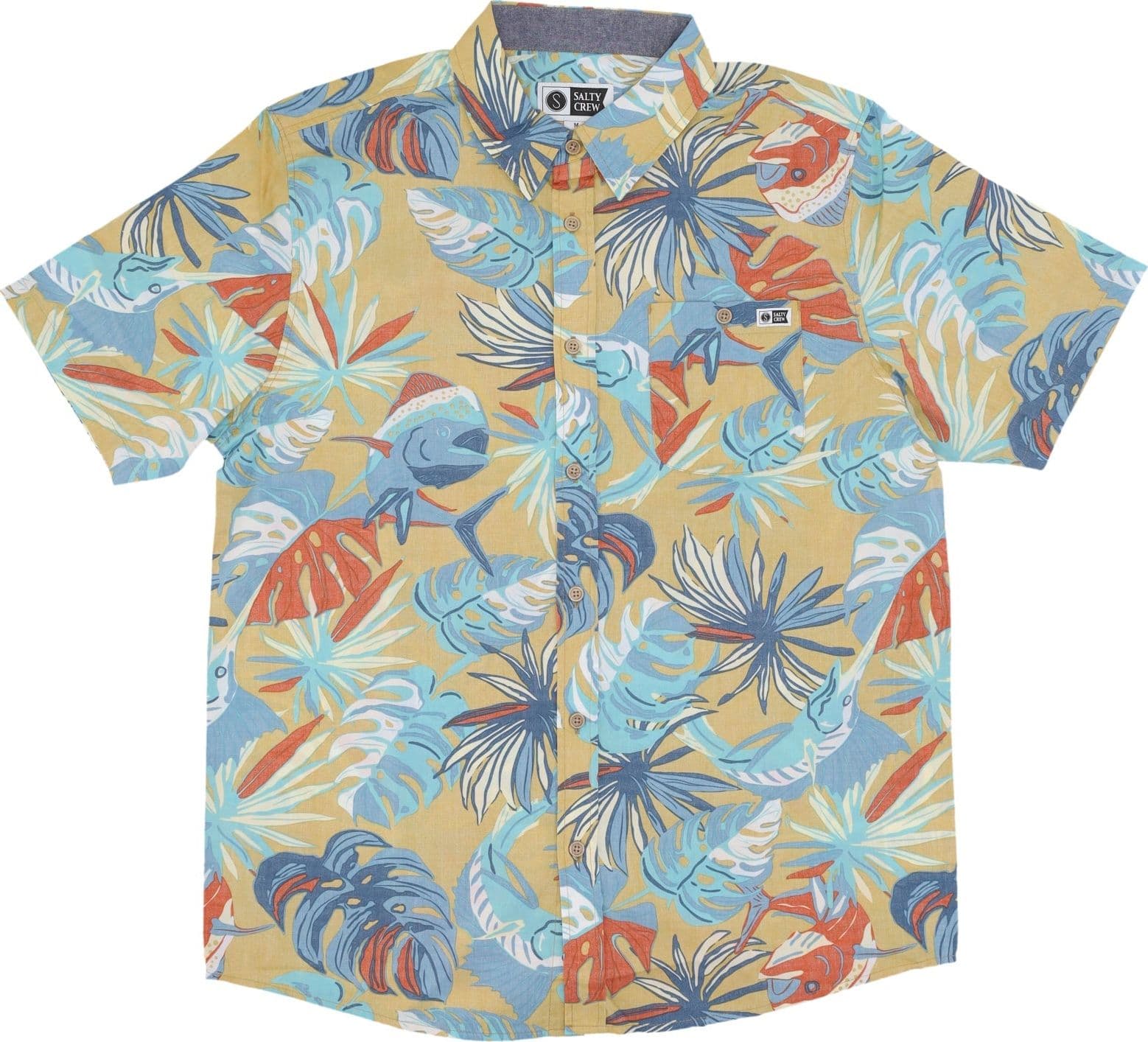 SALTY CREW Camicia Manica Corta Uomo Large Kine Woven Shirt Seaweed da uomo in Camicie casual Drestige - Casamassima, commercioVirtuoso.it