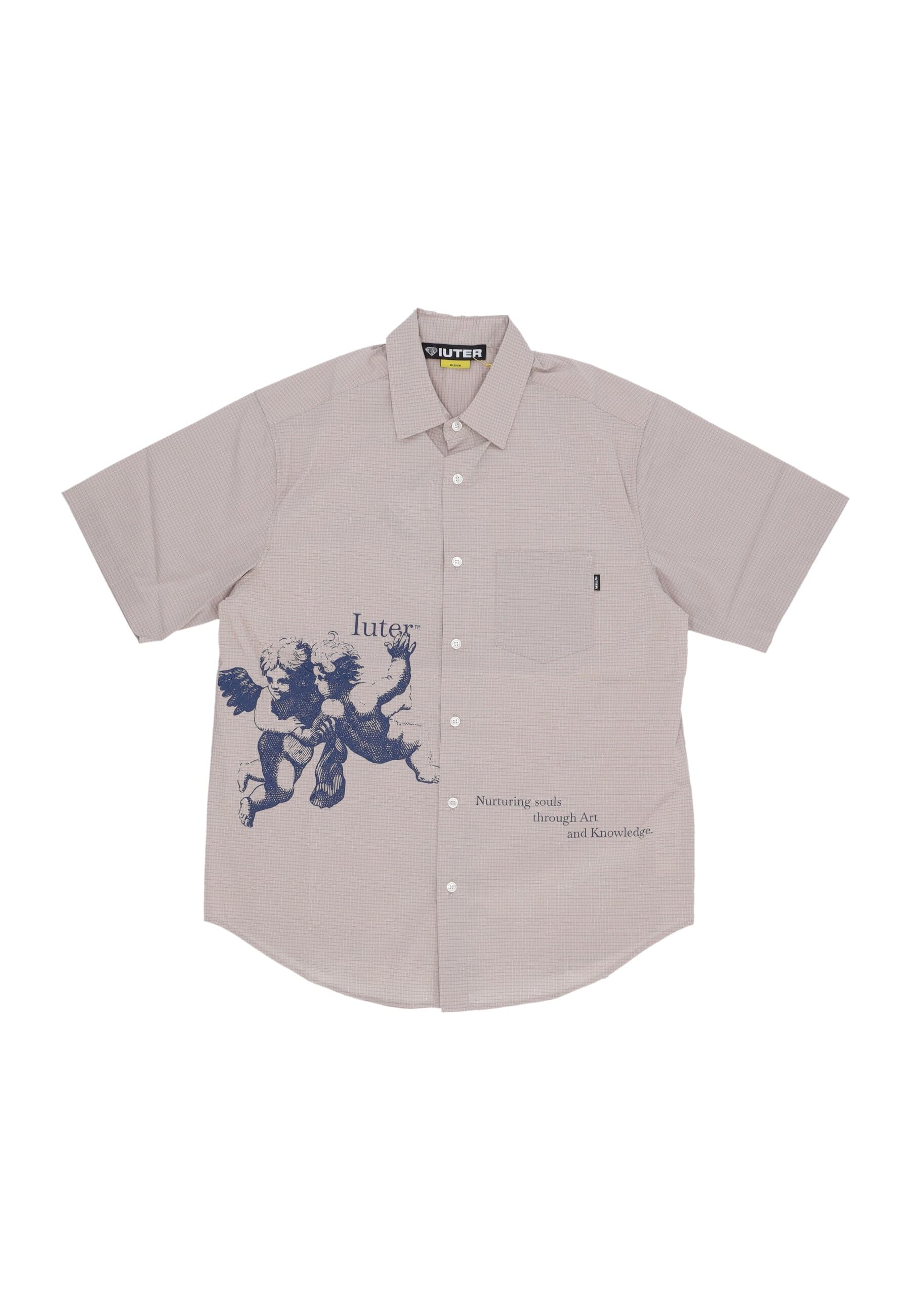 IUTER Camicia Manica Corta Uomo Souls S/s Shirt Cream da uomo in Camicie casual Drestige - Casamassima, commercioVirtuoso.it