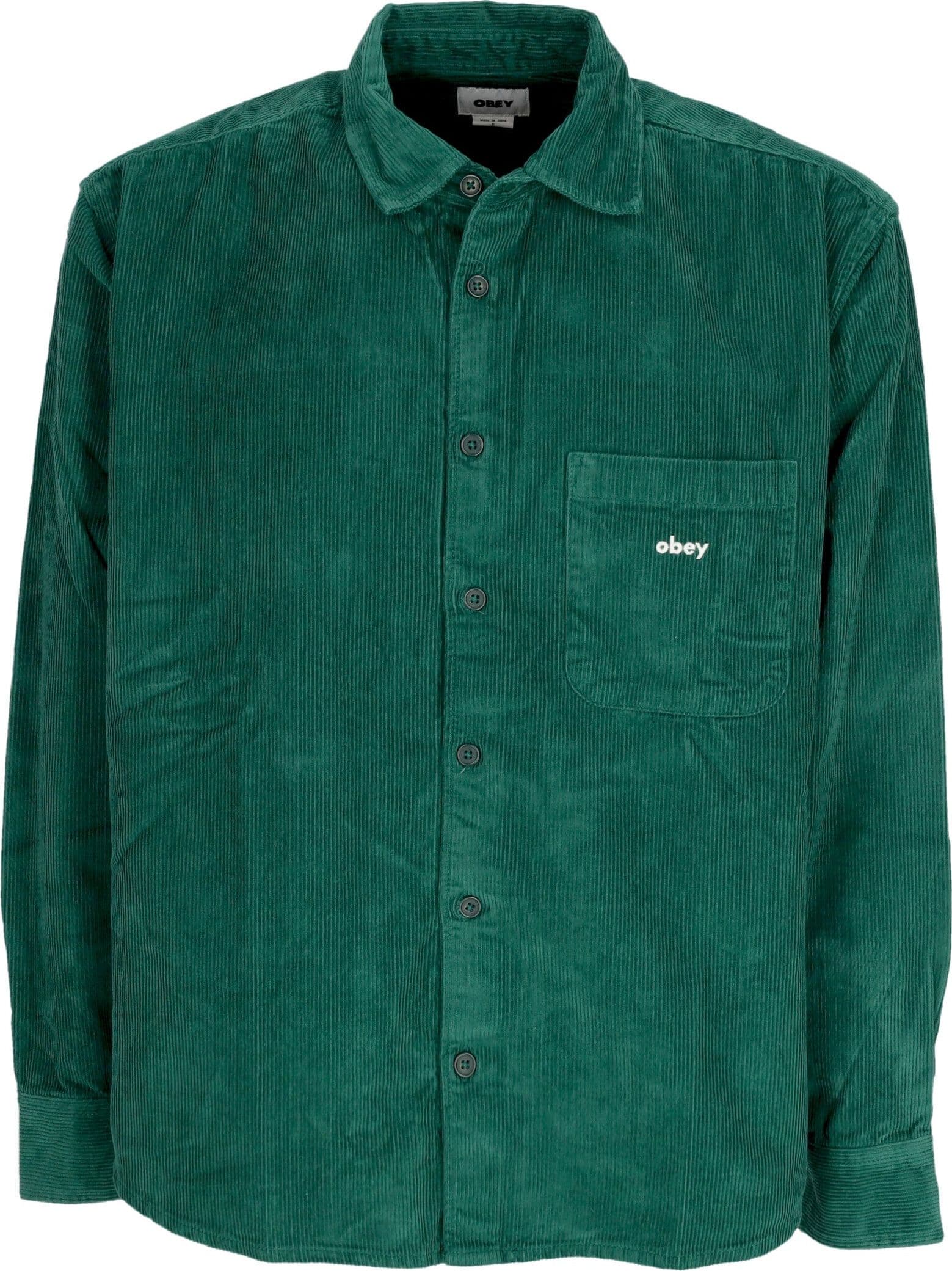 OBEY Camicia Manica Lunga Uomo Bigwig Cord Woven Rain Forest da uomo in Camicie casual Drestige - Casamassima, commercioVirtuoso.it