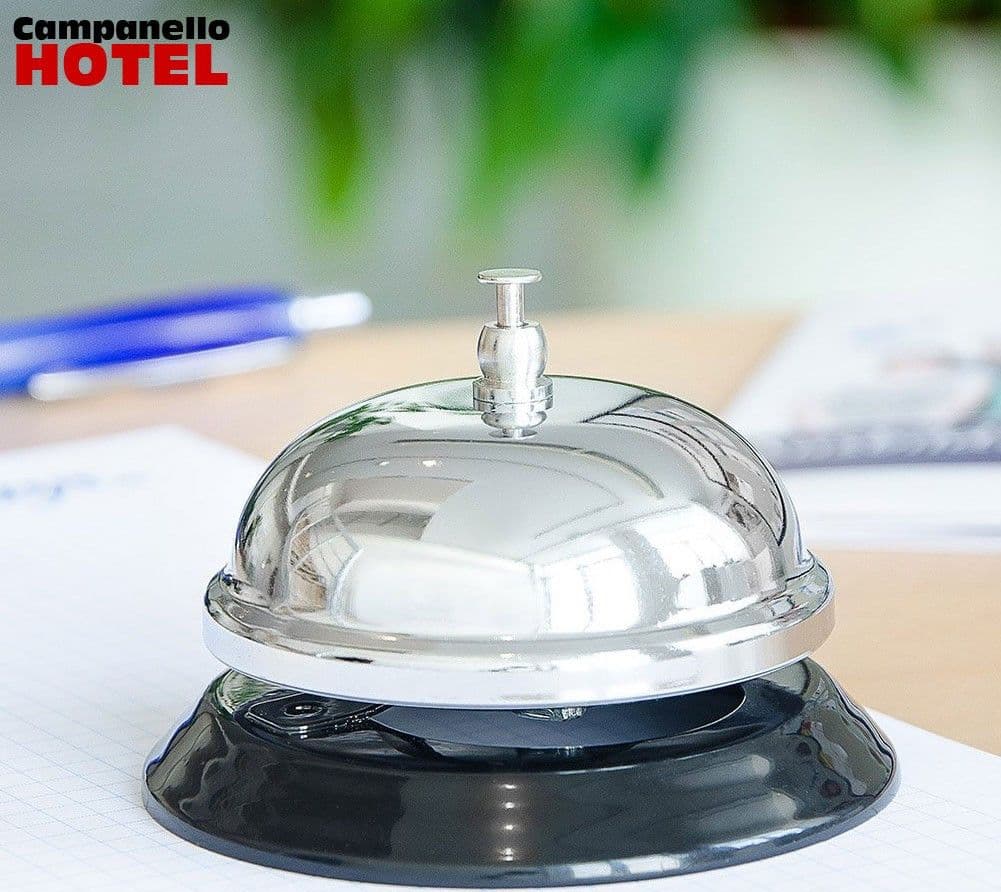 Campanello Da Reception Bancone Hotel Lucido 9x7 Cm In Acciaio Base Antiscivolo Casa e cucina/Decorazioni per interni/Addobbi e decorazioni per ricorrenze/Decorazioni natalizie/Addobbi e decorazioni/Campanelli e campanelli da slitta Trade Shop italia - Napoli, Commerciovirtuoso.it