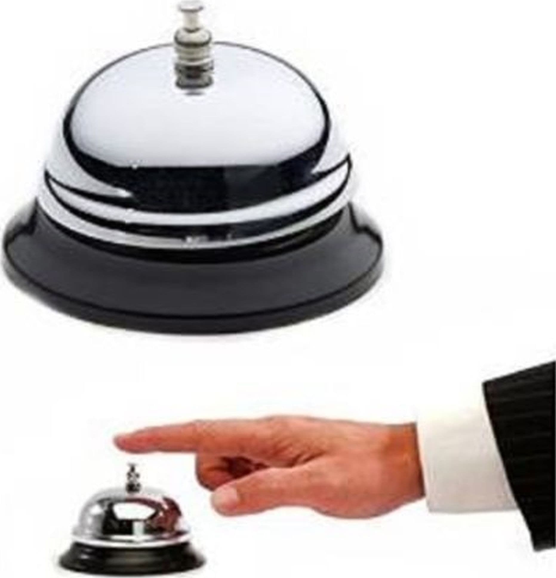 CAMPANELLO HOTEL ALBERGHI RECEPTION DA TAVOLO 8,5 X 6,5 CM METALLO SILVER