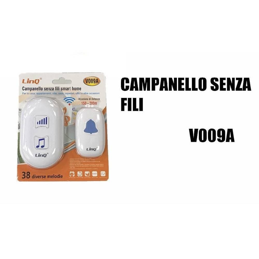 Campanello Senza Fili Con Ricevitore Smart Home 200-300 Metri Spazi Aperti V009a Fai da te/Sicurezza e protezione/Sistemi di sicurezza domestica/Video Campanelli Trade Shop italia - Napoli, Commerciovirtuoso.it