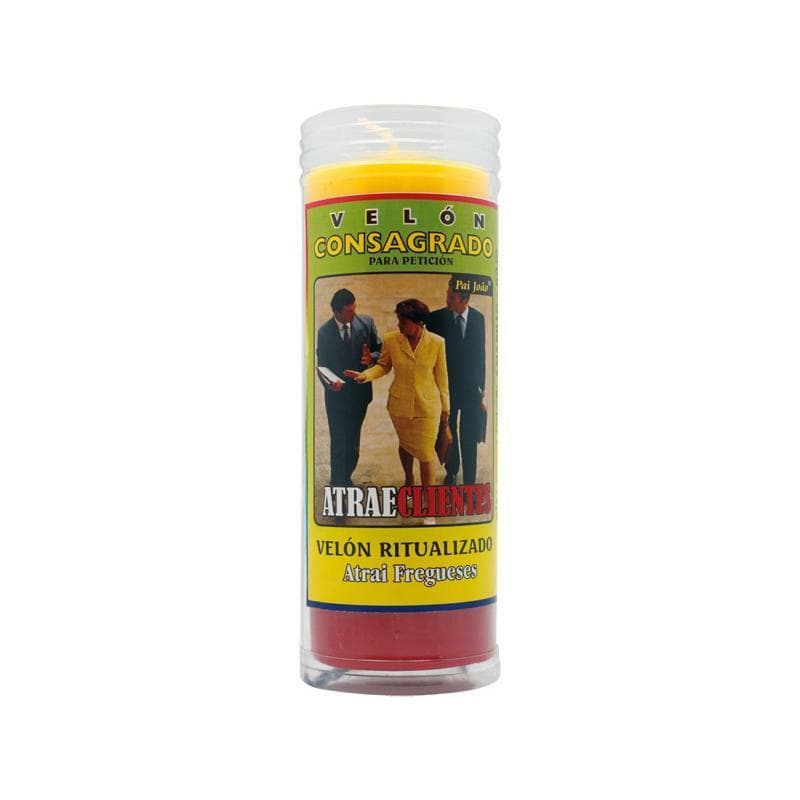 Candela Esoterica per Rituali Velòn Consagrado Para Peticiòn Atrae Clientes 14 X 5.5cm Con Tubo Protector in Candele esoteriche Agbon - Martinsicuro, commercioVirtuoso.it