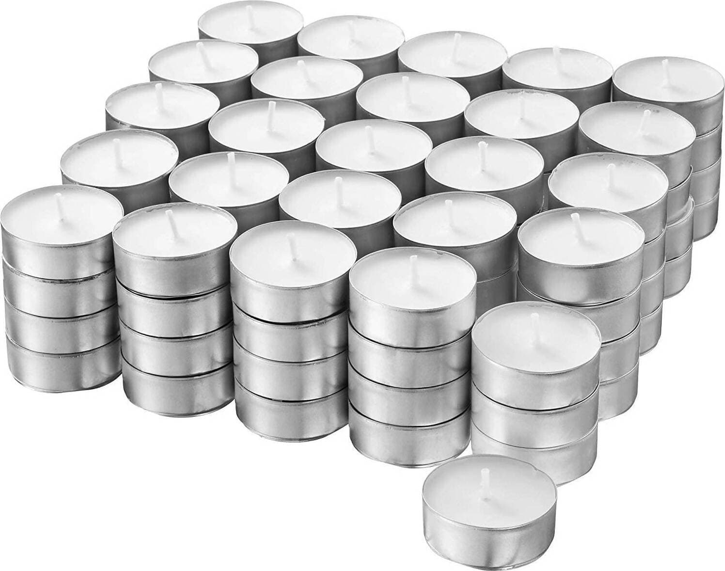 Candele Tealight Bianche 50 Pezzi, Tealight Cera Colore Bianco, Set 50 Lumini Non Profumati Ø 38mm Made in Italy Casa e cucina/Decorazioni per interni/Candele e portacandele/Candele/Lumini Ferus - Montoro, Commerciovirtuoso.it