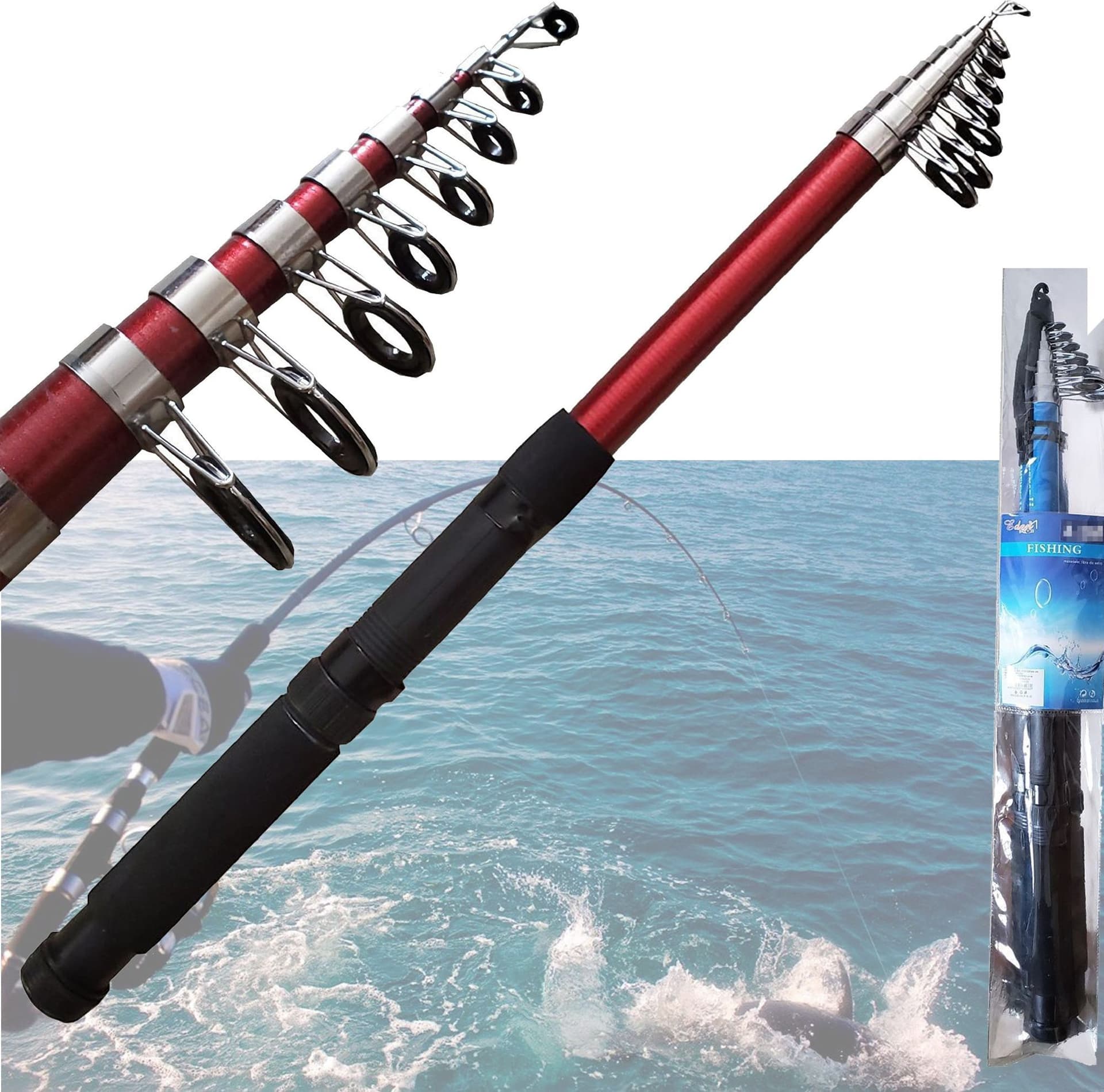 Canna Da Pesca Telescopica Spinning Traina Bolentino Leggera In Fibra 3,6 Mt Sport e tempo libero/Caccia e Pesca/Caccia/Accessori per pistola/Canne Trade Shop italia - Napoli, Commerciovirtuoso.it