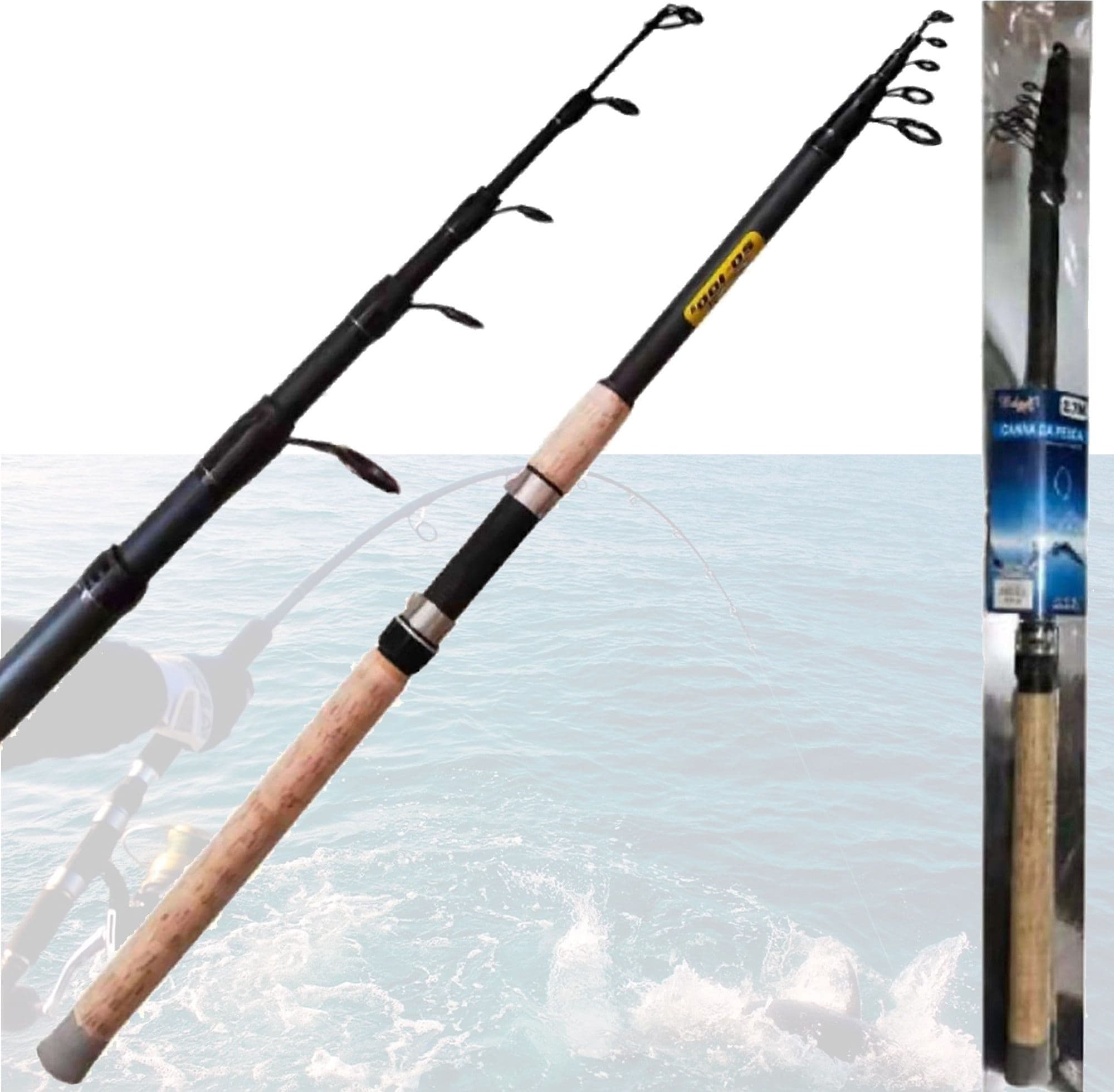 Canna Da Pesca Telescopica Ultra Leggera Manico In Sughero 2,1 Mt Spinning Mare Sport e tempo libero/Caccia e Pesca/Caccia/Accessori per pistola/Canne Trade Shop italia - Napoli, Commerciovirtuoso.it