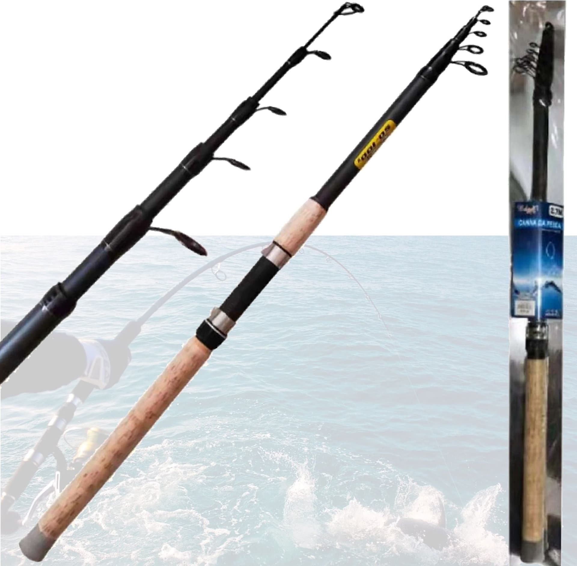 Canna Da Pesca Telescopica Ultra Leggera Manico In Sughero 4,5 Mt Spinning Mare Sport e tempo libero/Caccia e Pesca/Pesca/Pesca a mosca/Canne da pesca Trade Shop italia - Napoli, Commerciovirtuoso.it