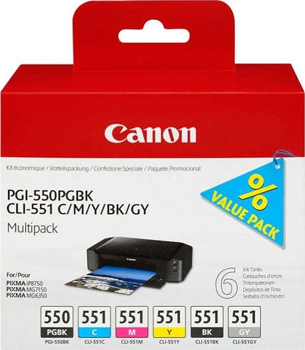 Canon - Cartucce ink - C-M-Y-K-GR - 6496B005 Elettronica/Informatica/Stampanti e accessori/Accessori per stampanti a inchiostro e laser/Cartucce d'inchiostro Eurocartuccia - Pavullo, Commerciovirtuoso.it