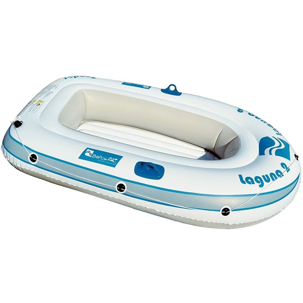 Canotto-Gonfiabile-198-X-117-Cm-Laguna-2-Posti-Mare-Fiume-Bianco-Azzurro