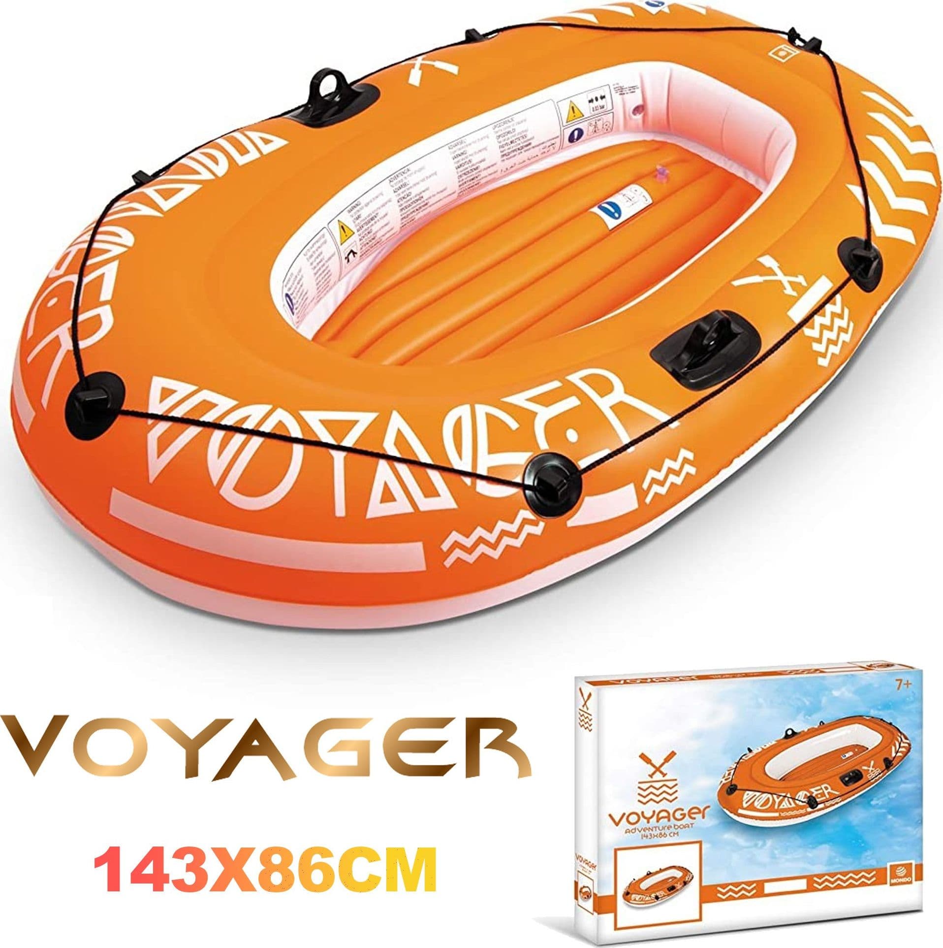 Canotto Gonfiabile Gommone 143x86cm Voyager Boat 1 Posto Mare Fiume Arancione Canotti e Gonfiabili Trade Shop italia - Napoli, Commerciovirtuoso.it