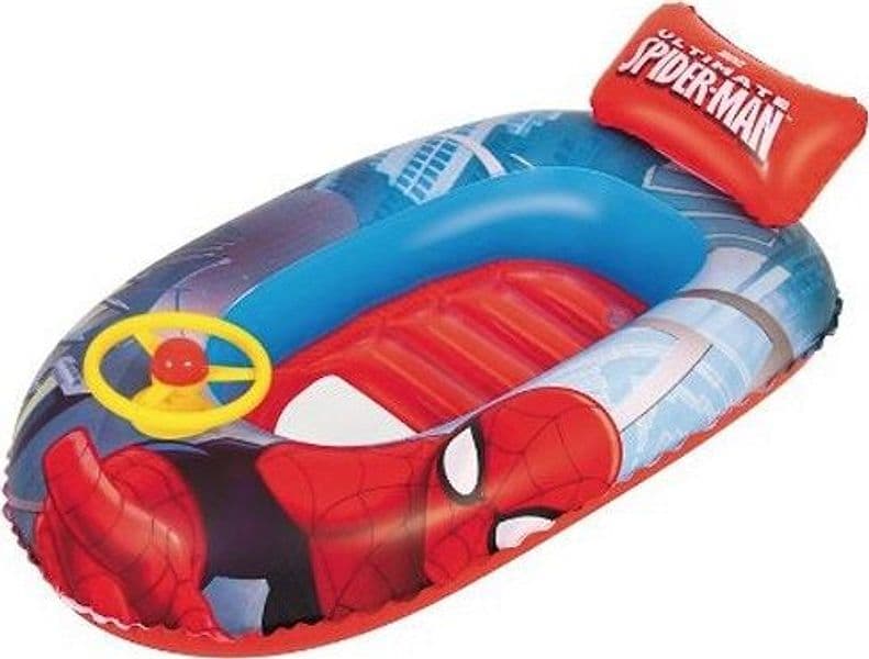 Canotto-Spiderman-112x65-Con-Volante-Base-Gonfiabile-Canottino-Barca