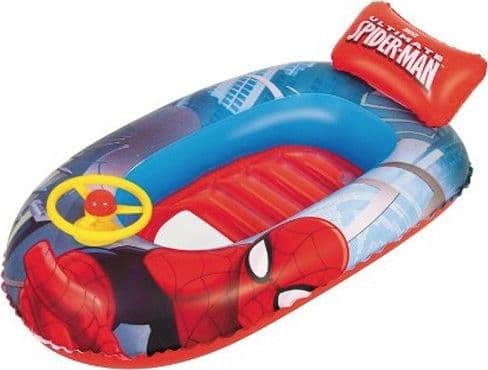 Canotto-Spiderman-112x65-Con-Volante-Base-Gonfiabile-Canottino-Barca