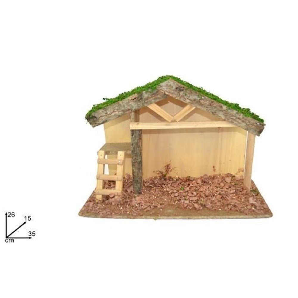 Capanna Con Soppalco Scaletta Con Truciolo 35x26x15cm Presepe Decorazione Natale Casa, arredamento e bricolage > Prodotti per Feste > Prodotti Natalizi Trade Shop italia - Napoli, Commerciovirtuoso.it