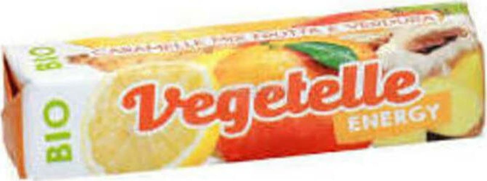 Caramelle biologiche di frutta Energy 45g che uniscono la naturale dolcezza della frutta alle proprietà benefiche della verdura. bio, gluten-free, vegan, con sciroppo di riso.