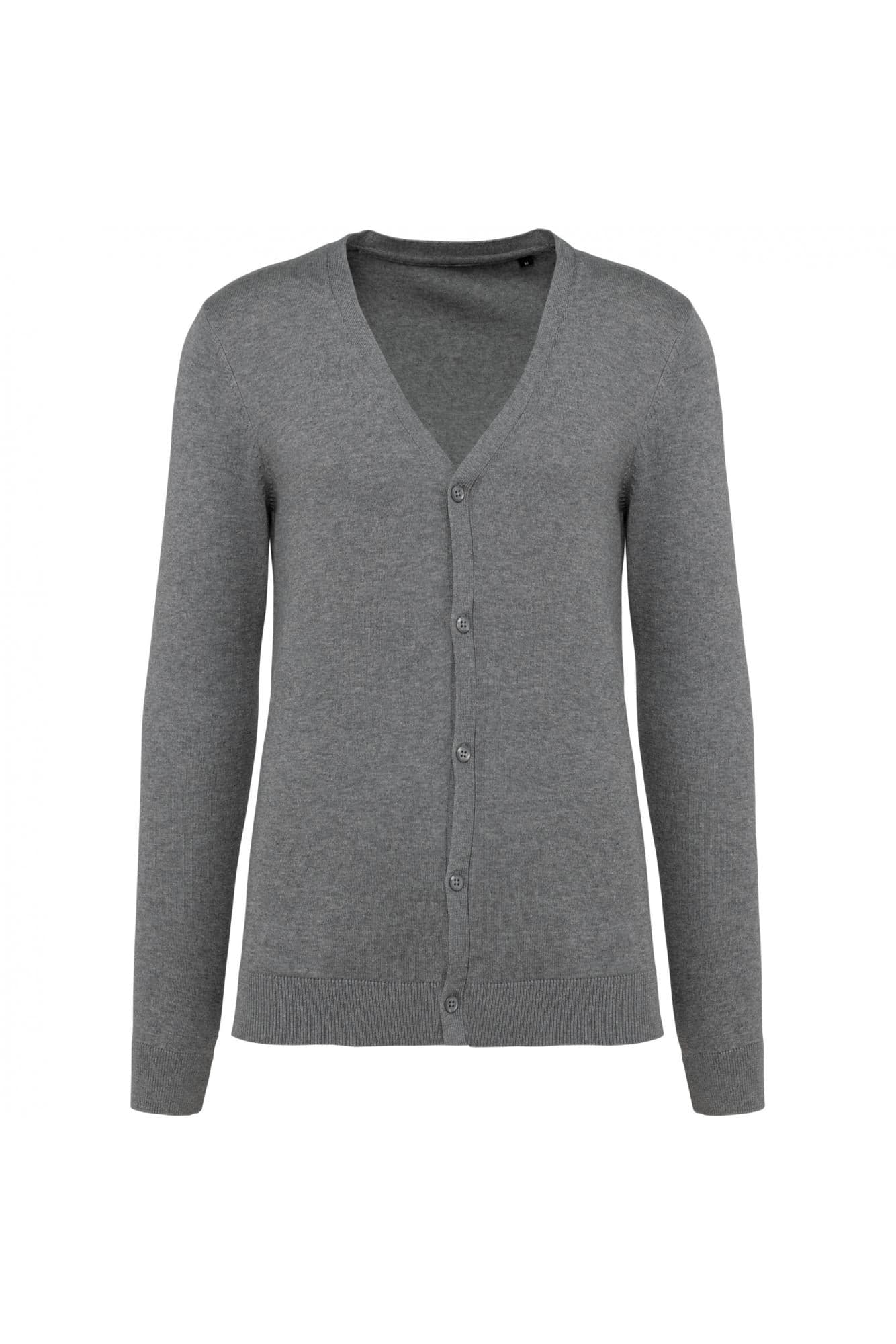 Cardigan Uomo Grigio Melange Cotone Supima® Maglioncino con Bottoni Puro Cotone in Cardigan Dresswork - Como, commercioVirtuoso.it