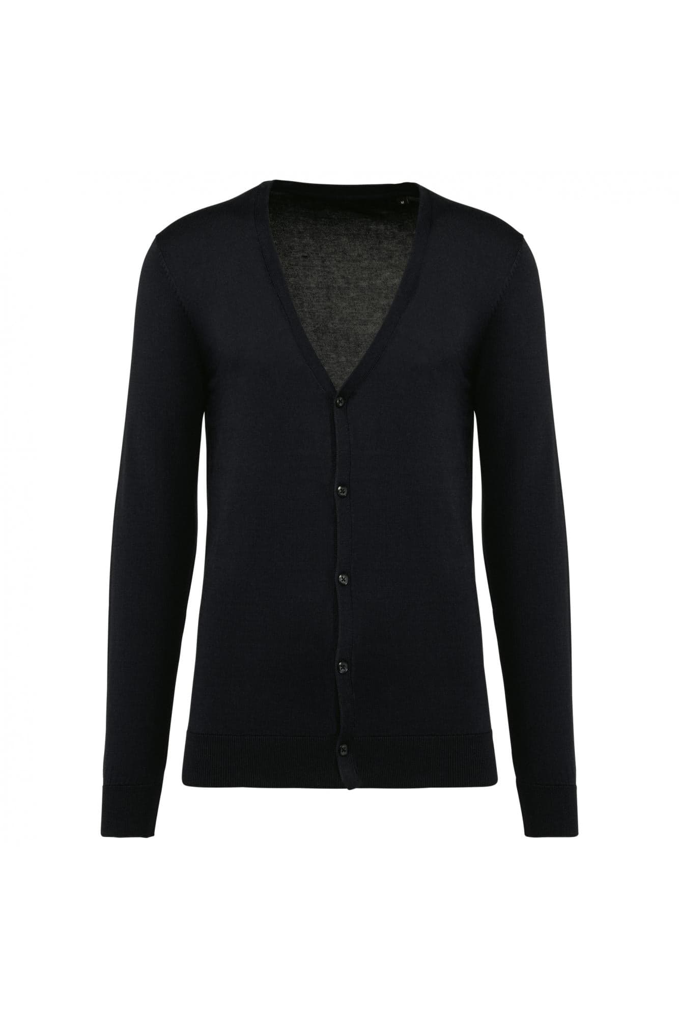 Cardigan Uomo Nero Cotone Supima® Maglioncino con Bottoni Puro Cotone in Cardigan Dresswork - Como, commercioVirtuoso.it