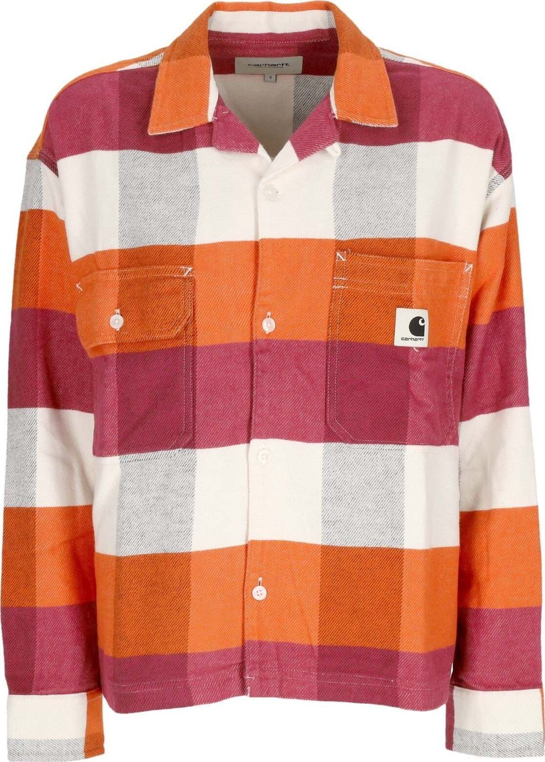 CARHARTT-WIP-Camicia-Manica-Lunga-Donna-W-L/s-Lyman-Shirt-Lyman-Check/kumquat-da-donna