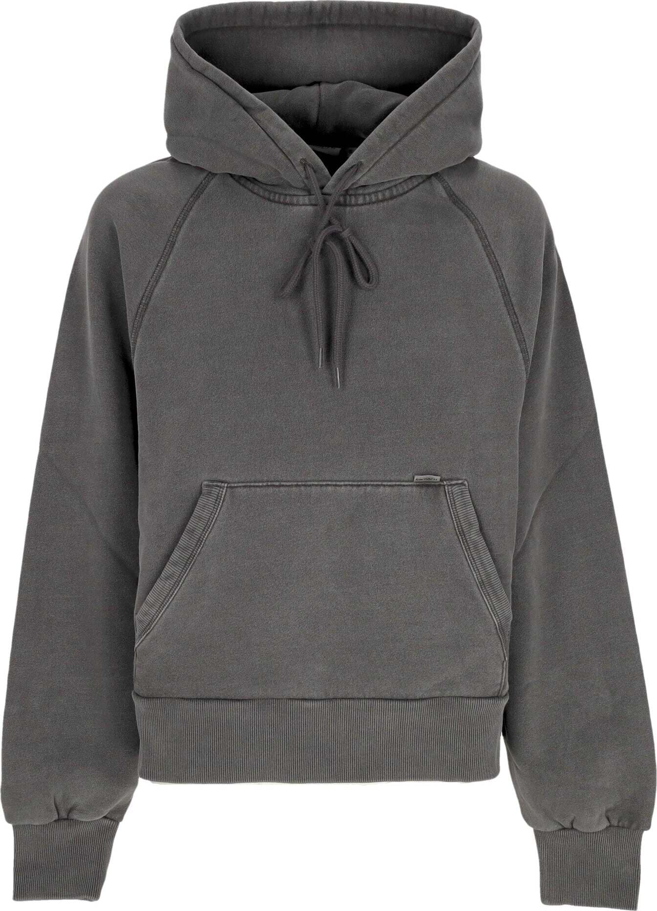 CARHARTT-WIP-Felpa-Cappuccio-Corta-Donna-W-Taos-Hoodie-Flint-Garment-Dyed-da-donna