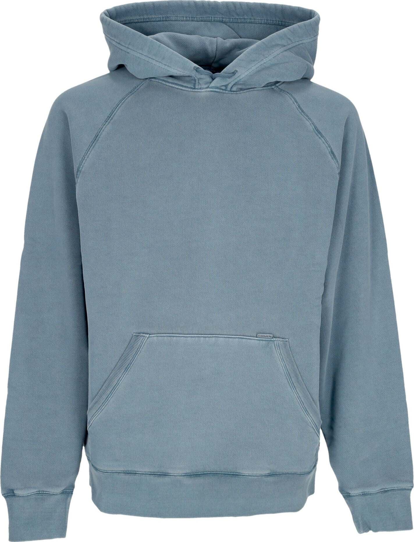 CARHARTT-WIP-Felpa-Cappuccio-Uomo-Taos-Hooded-Vancouver-Blue-Garment-Dye-da-uomo