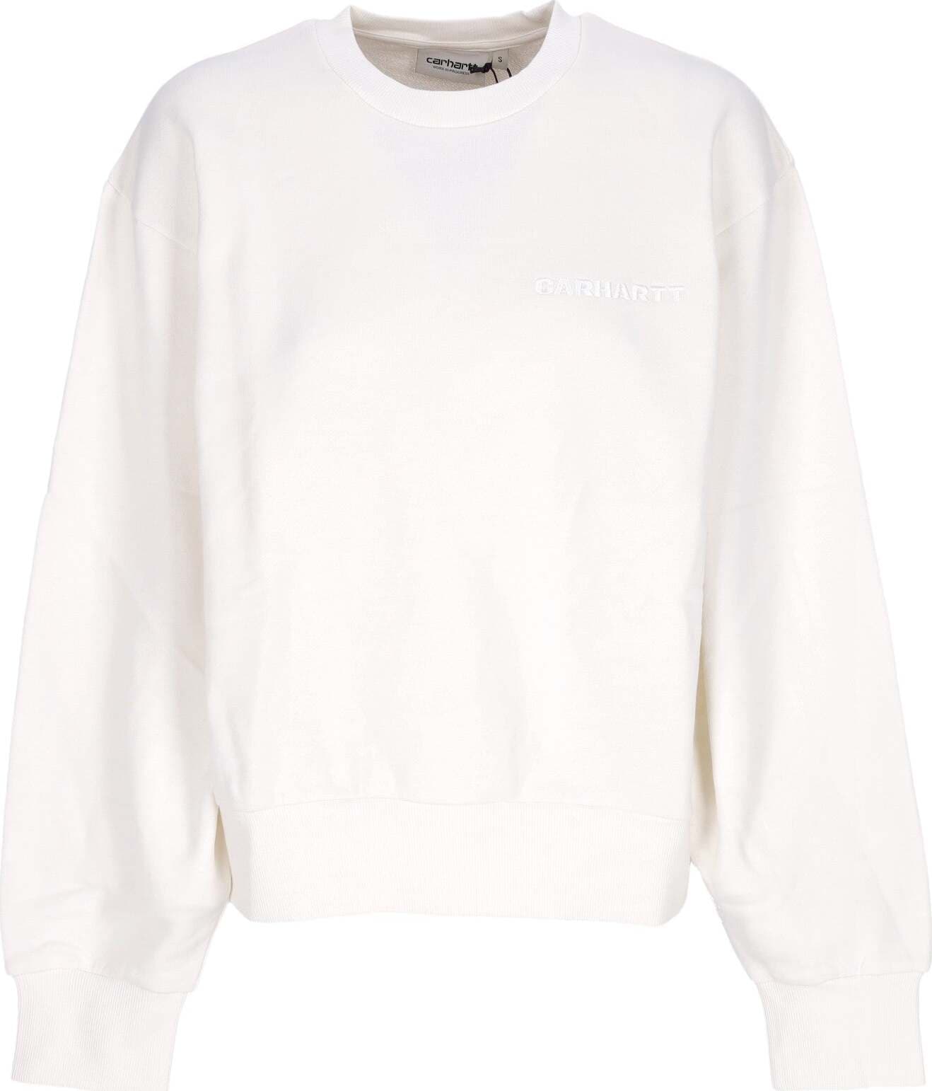 CARHARTT-WIP-Felpa-Leggera-Girocollo-Donna-Akron-Sweat-Wax-Garment-Dyed-da-donna