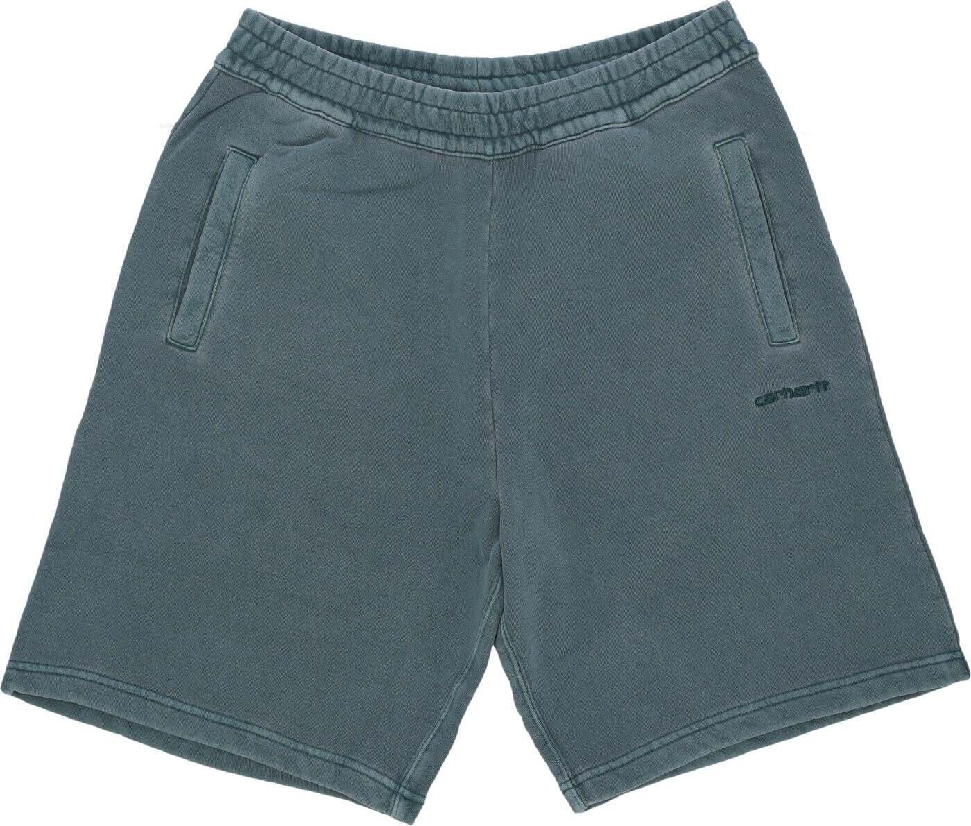 CARHARTT-WIP-Pantalone-Corto-Tuta-Felpato-Uomo-Duster-Sweat-Short-Discovery-Green-Garment-Dyed-da-uomo