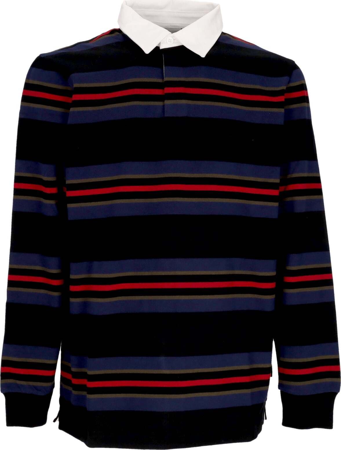 CARHARTT-WIP-Polo-Manica-Lunga-Uomo-L/s-Oregon-Rugby-Shirt-Starco-Stripe/black-da-uomo