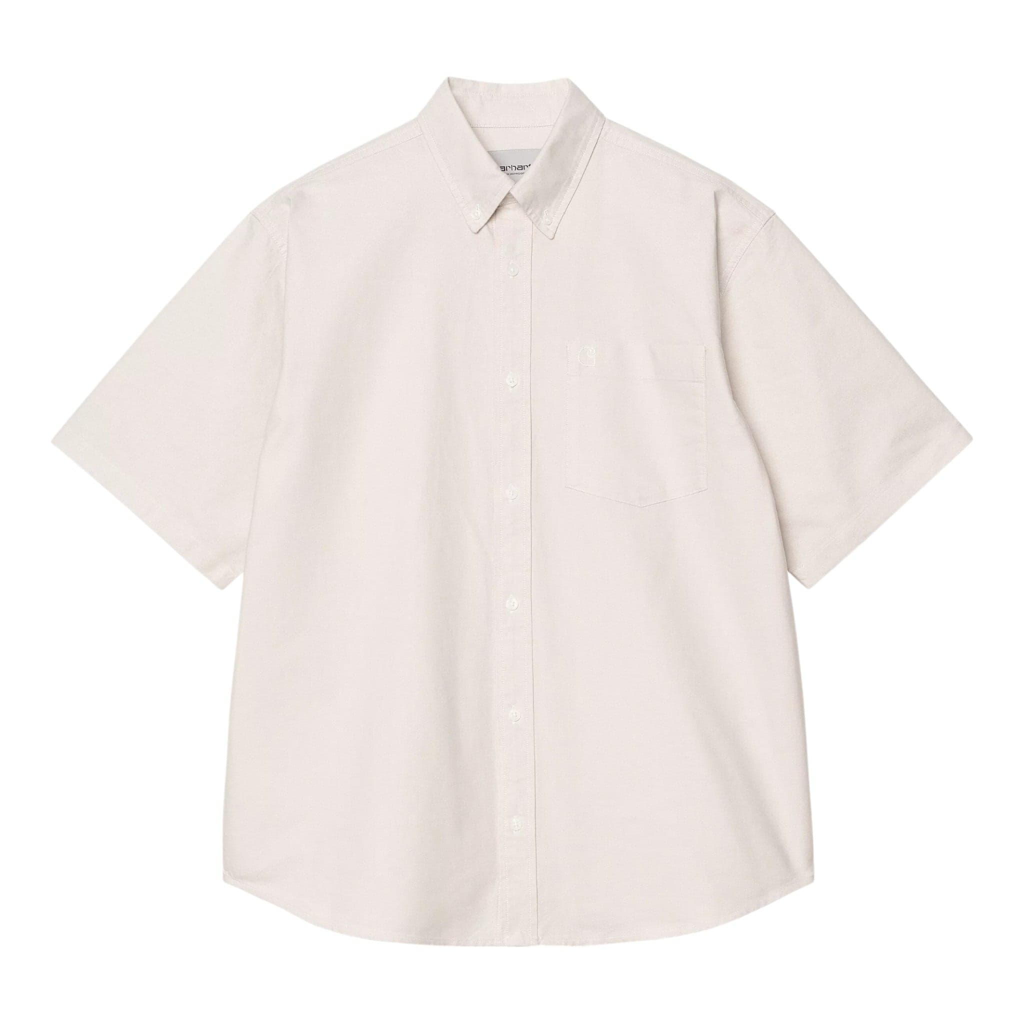 CARHARTT WIP carhartt wip s/s braxton shirt - fleur de sel / wax da uomo in T-shirt Drestige - Casamassima, commercioVirtuoso.it