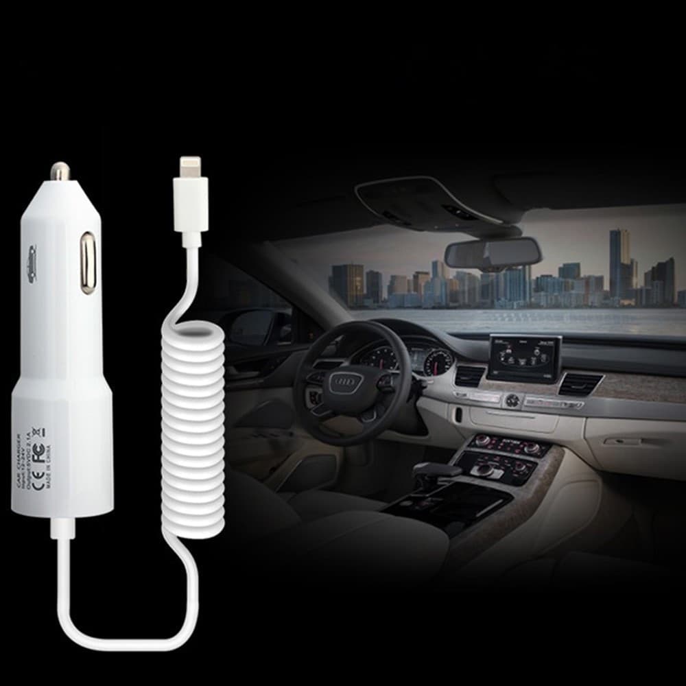 CARICABATTERIA 2.1A PER AUTO O CAMION 12v 24V CON CAVO PER IPHONE 5 5s HY-14-001 Elettronica/Cellulari e accessori/Accessori/Caricabatterie/Caricabatterie da auto Trade Shop italia - Napoli, Commerciovirtuoso.it