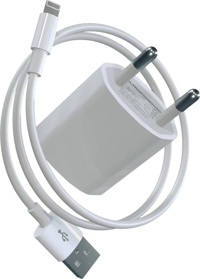 Caricabatterie compatibile iPhone iPad iPod cavo USB Lightning 5V 1A Ultrapower100 in 85cento.it - Potenza, commercioVirtuoso.it
