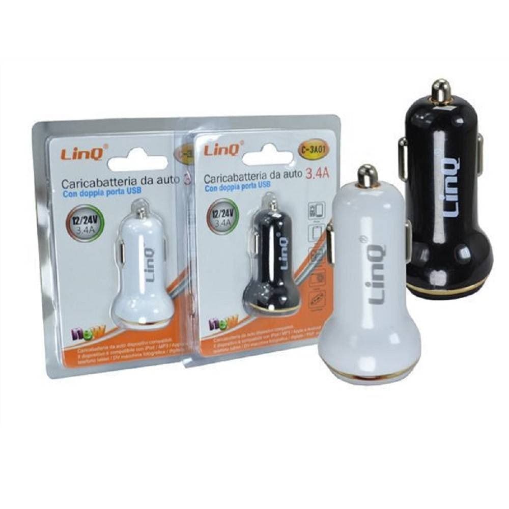 Caricabatterie Per Auto 2in1 2 Uscite Usb 3.4a 12/24v Smartphone Tablet Gps C-3a01 Elettronica/Cellulari e accessori/Accessori/Caricabatterie/Caricabatterie da auto Trade Shop italia - Napoli, Commerciovirtuoso.it