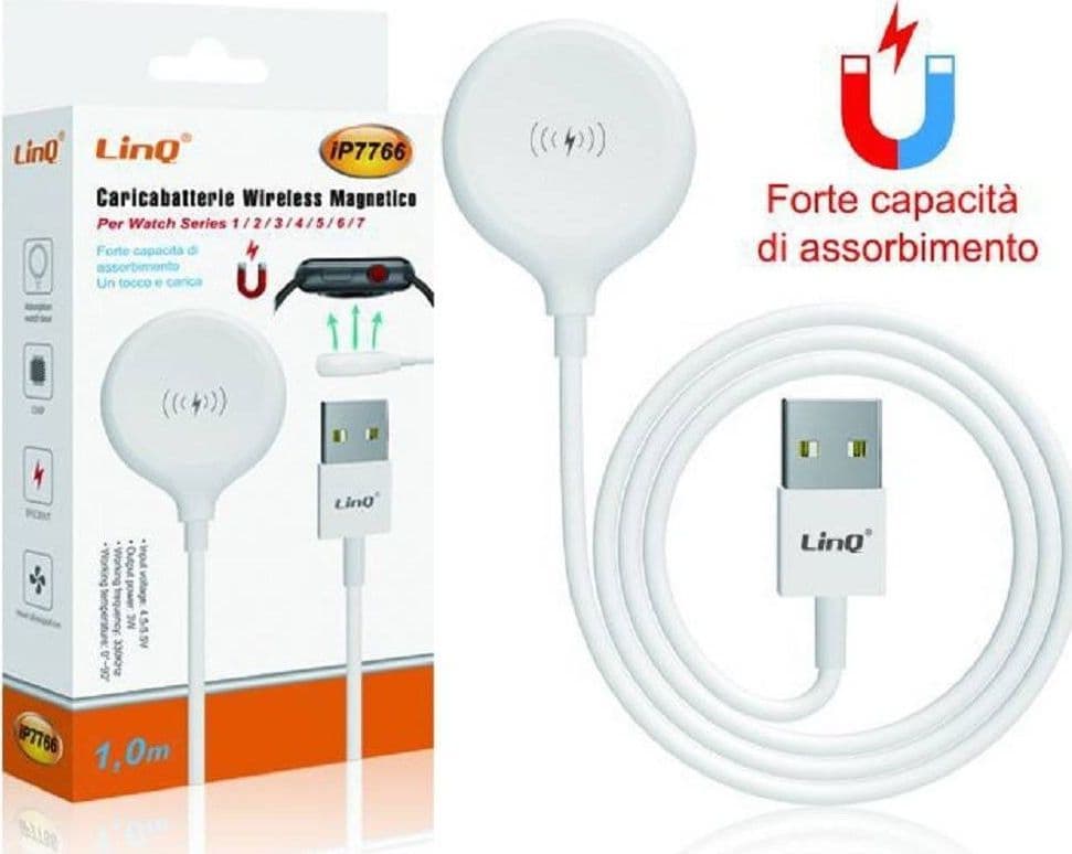 Caricabatterie Wireless Magnetico Per Watch Potenza 3w Cavo Usb 1 Metro Ip7766 Elettronica/Cellulari e accessori/Smartwatch Trade Shop italia - Napoli, Commerciovirtuoso.it