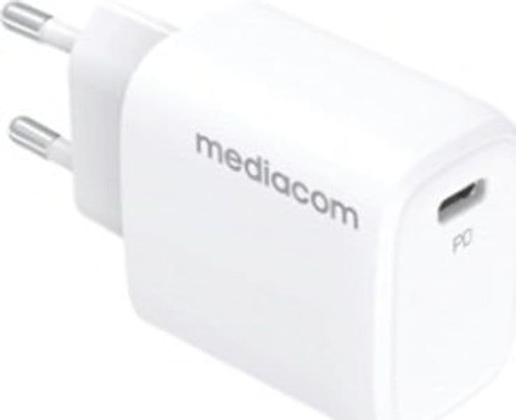 Caricatore da muro - 20 W - porta USB Type-C - Mediacom Elettronica/Cellulari e accessori/Accessori/Caricabatterie/Caricabatterie portatile Eurocartuccia - Pavullo, Commerciovirtuoso.it