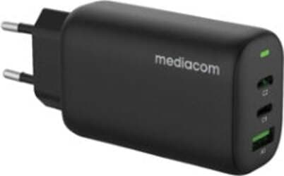 Caricatore da muro - 65 W - porta USB Type-C - bianco - Mediacom Elettronica/Cellulari e accessori/Accessori/Caricabatterie/Caricabatterie portatile Eurocartuccia - Pavullo, Commerciovirtuoso.it