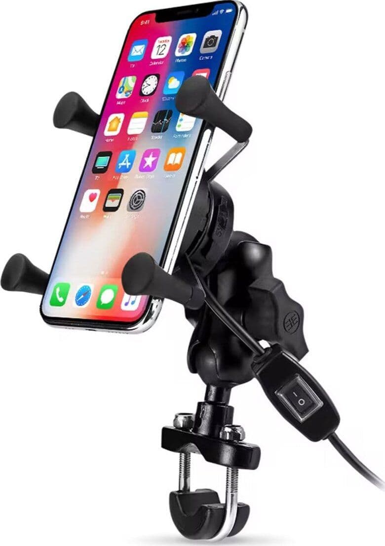 Caricatore Smartphone con Staffa Manubrio per Moto Wireless QC3.0 USB in Caricabatterie a induzione 85cento.it - Potenza, commercioVirtuoso.it