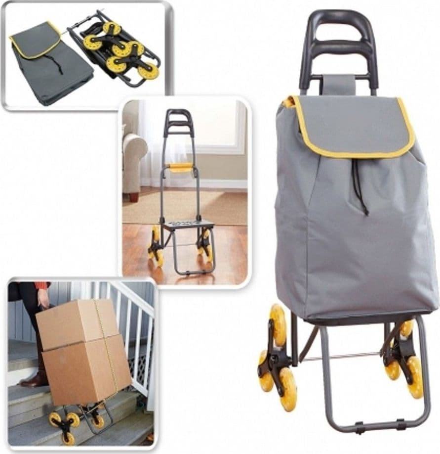 CARRELLO BORSA PORTA SPESA SALISCALE LEGGERO A 3 RUOTE PER LATO PORTATA 36KG Trade Shop italia - Napoli, Commerciovirtuoso.it
