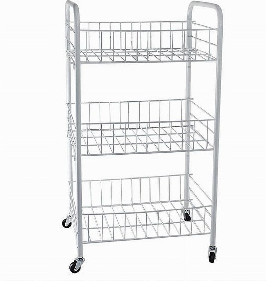 CARRELLO IN METALLO DA BAGNO PORTAOGGETTI 3 RIPIANI PORTA OGGETTI CON RUOTE 52531 in Carrelli porta oggetti Trade Shop italia - Napoli, commercioVirtuoso.it