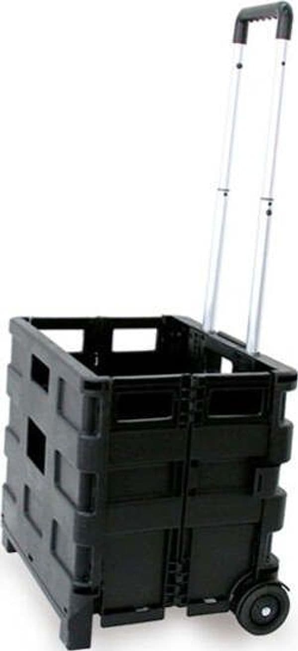 Carrello pieghevole con cassa in plastica - portata max 25 kg - Garden Friend Fai da te/Prodotti per la costruzione/Prodotti per il trasporto materiali/Attrezzature per il trasporto di materiali/Carrelli di servizio Eurocartuccia - Pavullo, Commerciovirtuoso.it