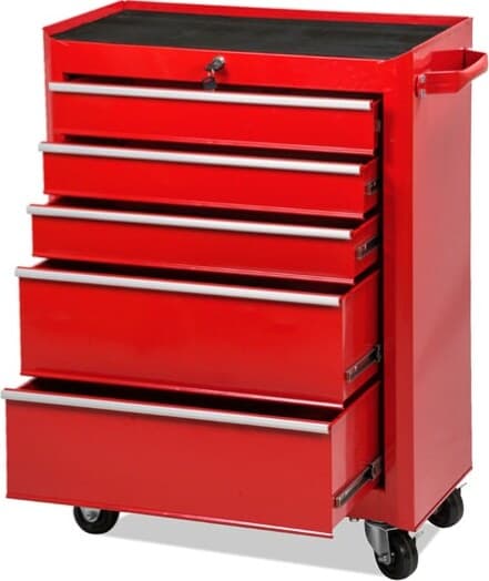 Carrello portautensili con ruote - 5 cassetti - Garden Friend Fai da te/Prodotti per la costruzione/Prodotti per il trasporto materiali/Attrezzature per il trasporto di materiali/Carrelli di servizio Eurocartuccia - Pavullo, Commerciovirtuoso.it
