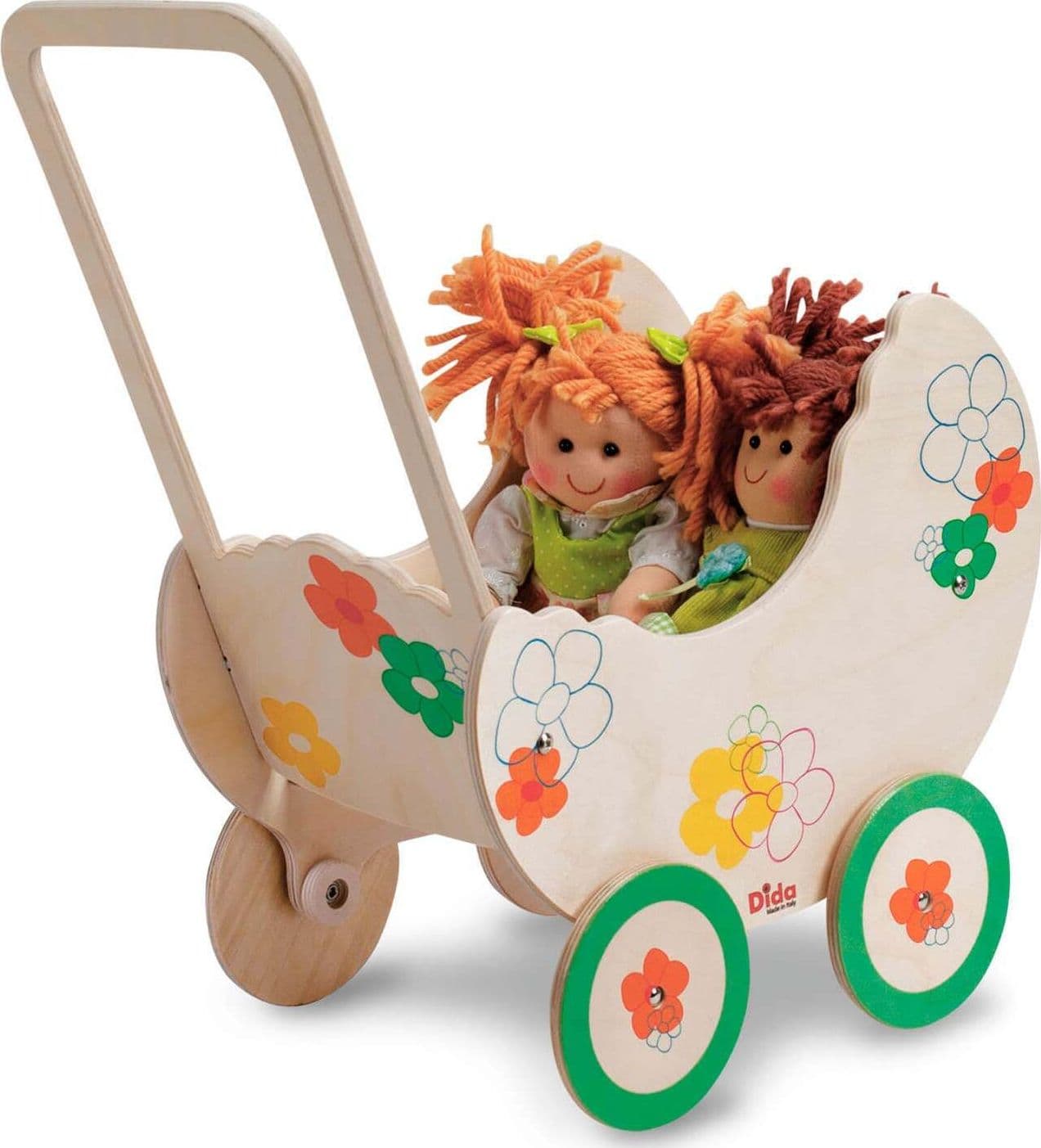 Carrozzina Per Bambole - Fiore in Legno Gioco per Bambine Dida in Carrozzine e passeggini Dida - Ragusa, commercioVirtuoso.it