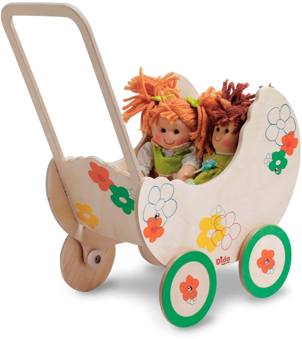 Carrozzina Per Bambole - Fiore in Legno Gioco per Bambine Dida in Carrozzine e passeggini Dida - Ragusa, commercioVirtuoso.it