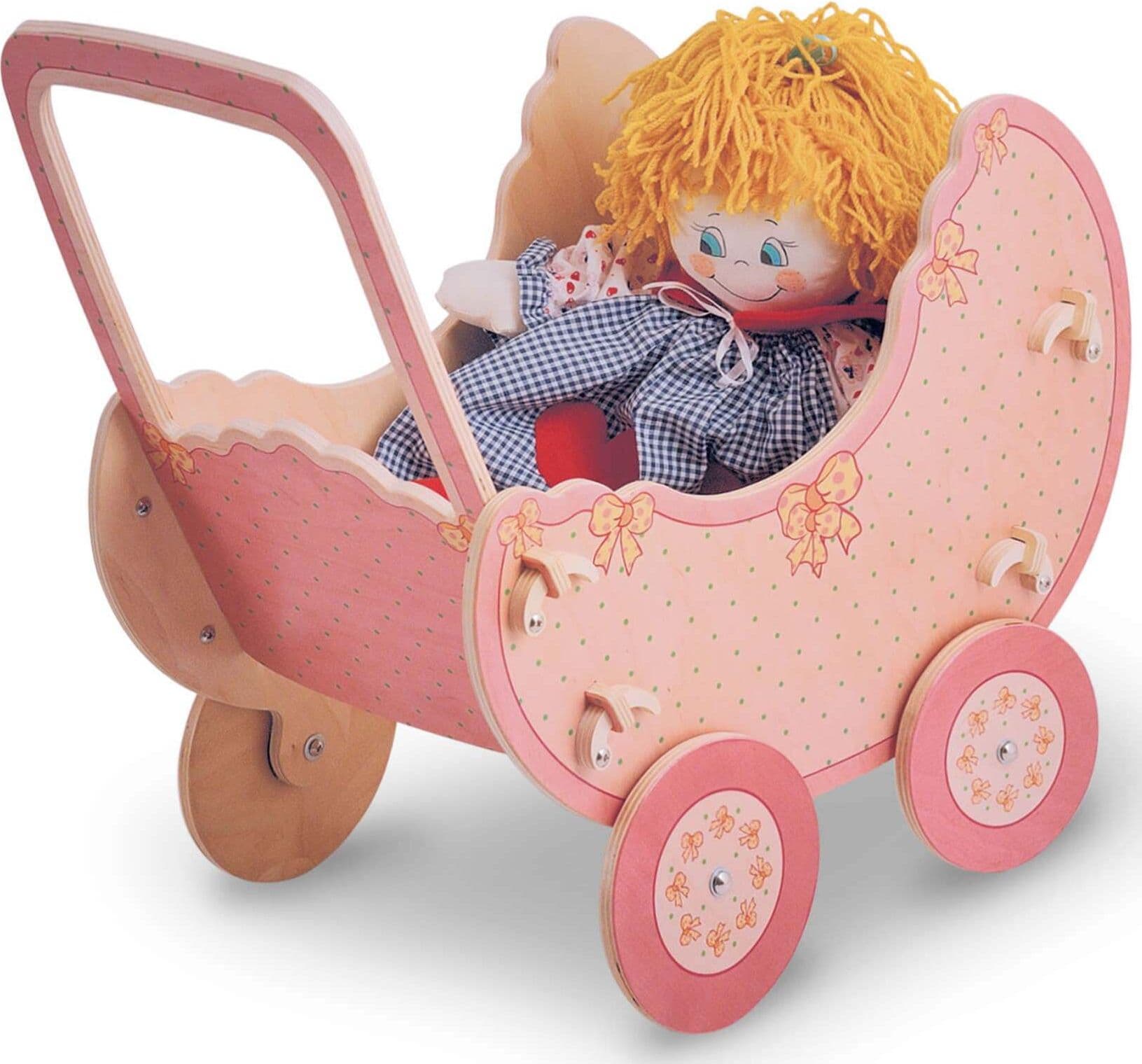 Carrozzina Per Bambole - Rosa in Legno Gioco per Bambine Dida in Carrozzine e passeggini Dida - Ragusa, commercioVirtuoso.it