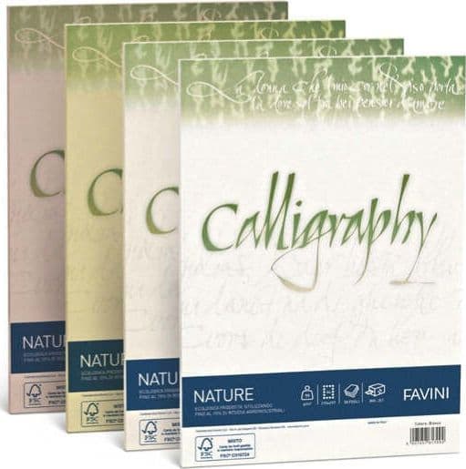 Carta Calligraphy Nature - A4 - 120 gr - verde oliva - Favini - conf. 50 fogli Cancelleria e prodotti per ufficio/Carta blocchi e quaderni/Carta/Carta da lettere Eurocartuccia - Pavullo, Commerciovirtuoso.it