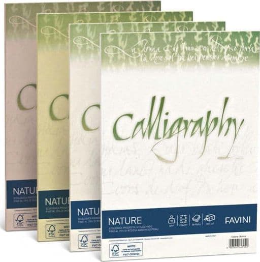 Carta Calligraphy Nature - A4 - 250 gr - verde oliva - Favini - conf. 50 fogli Cancelleria e prodotti per ufficio/Carta blocchi e quaderni/Carta/Carta da lettere Eurocartuccia - Pavullo, Commerciovirtuoso.it