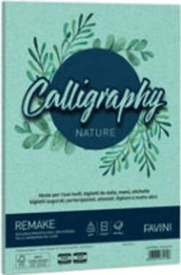 Carta Calligraphy Nature Remake - A4 - 120 gr - acquamarina - Favini - conf. 50 fogli Cancelleria e prodotti per ufficio/Carta blocchi e quaderni/Carta/Carta da lettere Eurocartuccia - Pavullo, Commerciovirtuoso.it