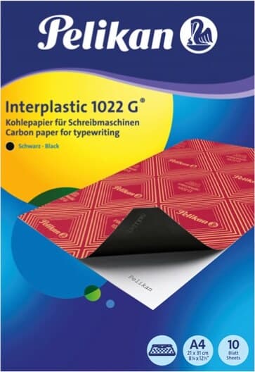 Carta carbone Interplastic 1022G - 21x31 cm - nero - Pelikan - conf. 10 fogli Cancelleria e prodotti per ufficio/Carta blocchi e quaderni/Carta/Carta carbone Eurocartuccia - Pavullo, Commerciovirtuoso.it
