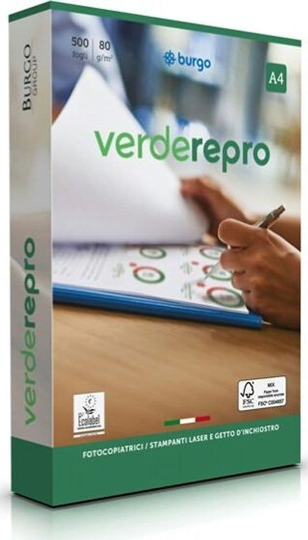Carta fotocopie Verde Repro 80s - A4 - 80 gr - bianco - Burgo - conf. 500 fogli Cancelleria e prodotti per ufficio/Carta blocchi e quaderni/Carta/Carta per fotocopiatrici e stampanti/Carta per fotocopiatrice e multiuso Eurocartuccia - Pavullo, Commerciovirtuoso.it