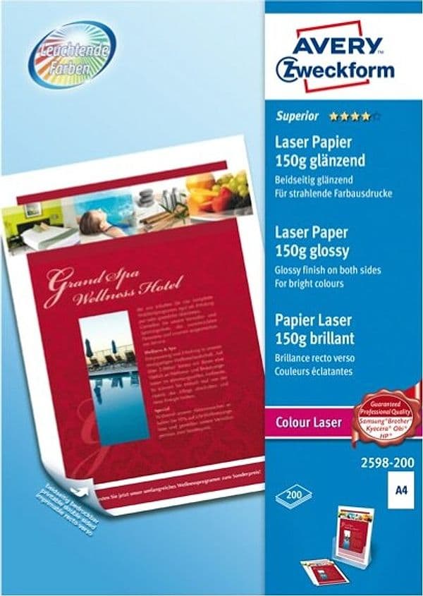 Carta laser - A4 - 150 gr - effetto extra glossy - bianco - Avery - conf. 200 fogli Cancelleria e prodotti per ufficio/Carta blocchi e quaderni/Carta/Carta per fotocopiatrici e stampanti/Carta per fotocopiatrice e multiuso Eurocartuccia - Pavullo, Commerciovirtuoso.it